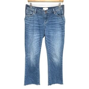 HATCH Maternity Crop Jeans Womens 26 Blue Denim Raw Hem Stretch Casual Mom